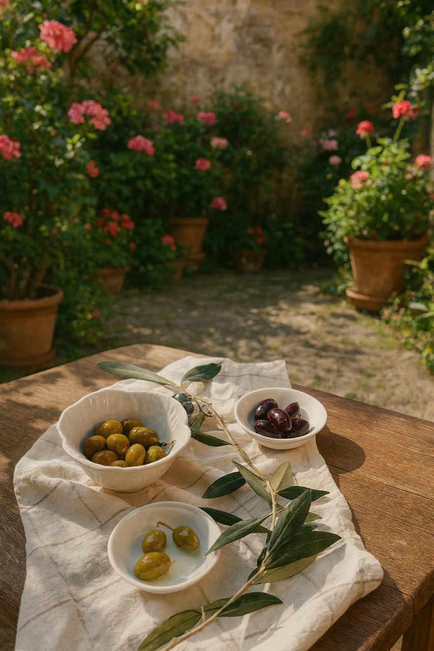 Європейський дворик з оливками